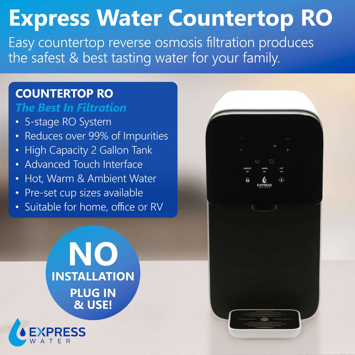 10 Stage RO Water Filter System with Faucet and Tank – Under Sink Wate –  Express Water