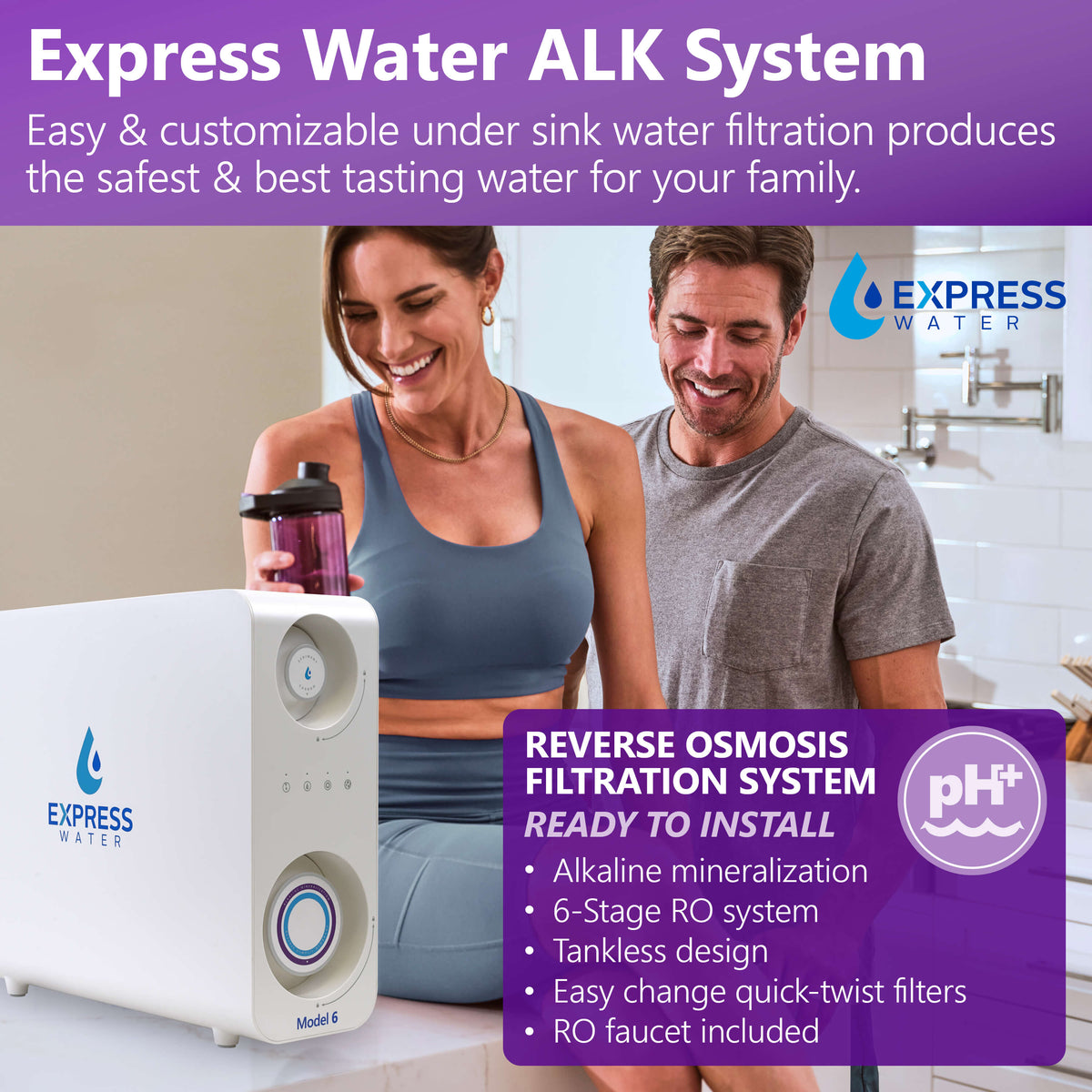 Model 6 600GPD Tankless Reverse Osmosis System Express Water