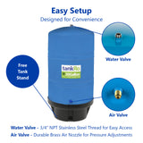 tankRO – RO Water Filtration System Expansion Tank – 20 Gallon Water Tank – Large Reverse Osmosis Water Storage Pressure Tank