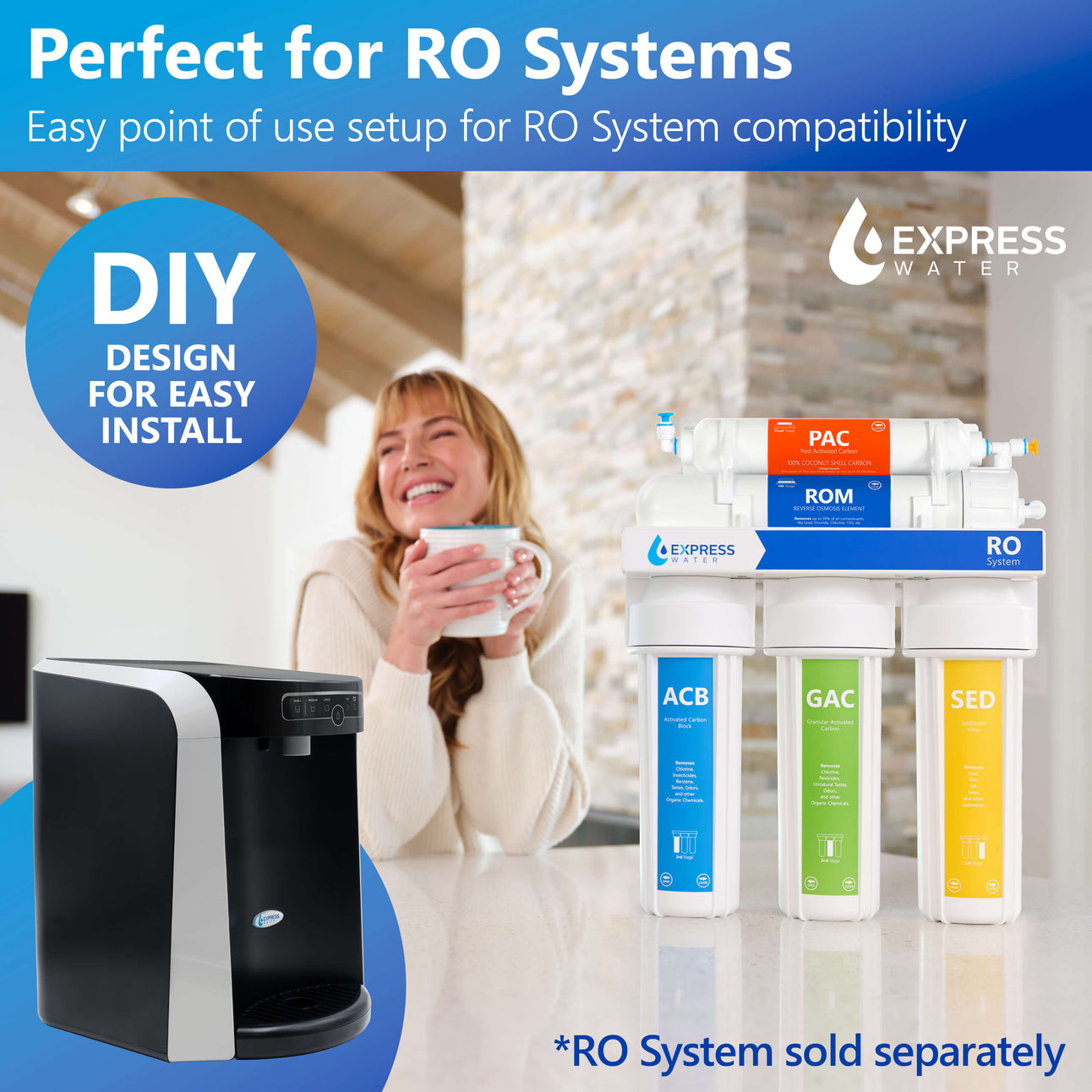 Royal Sovereign Black Countertop Built-In Water Filter Hot and Cold Water  Dispenser in the Water Dispensers department at