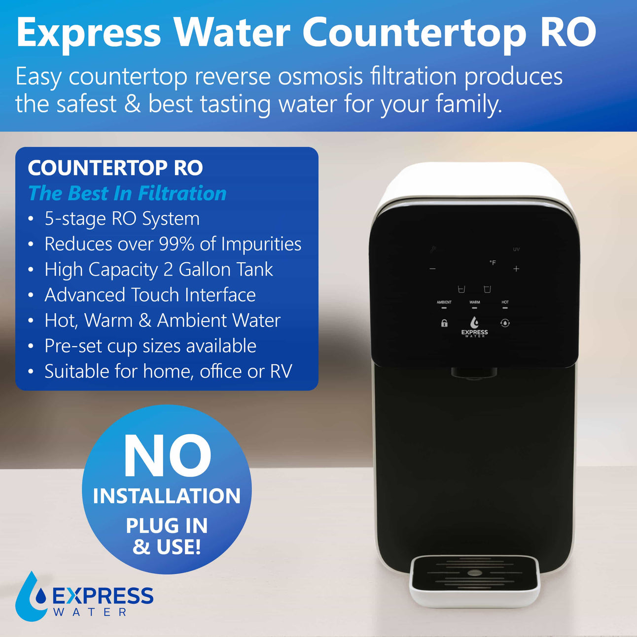 ROC001 - Countertop RO - 5-Stage, Instant Hot