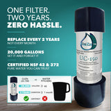 CuZn UC-150 Series Under Counter Water Filters - Ultra High Capacity