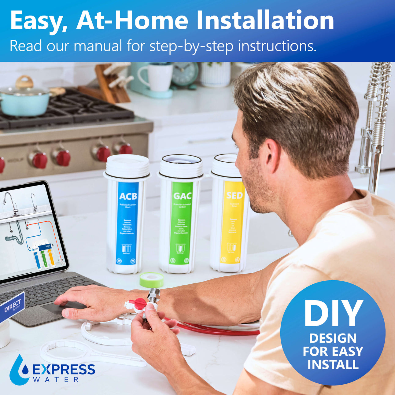 Direct 3-Stage Water Filtration System - Clean Water Fast – Express Water