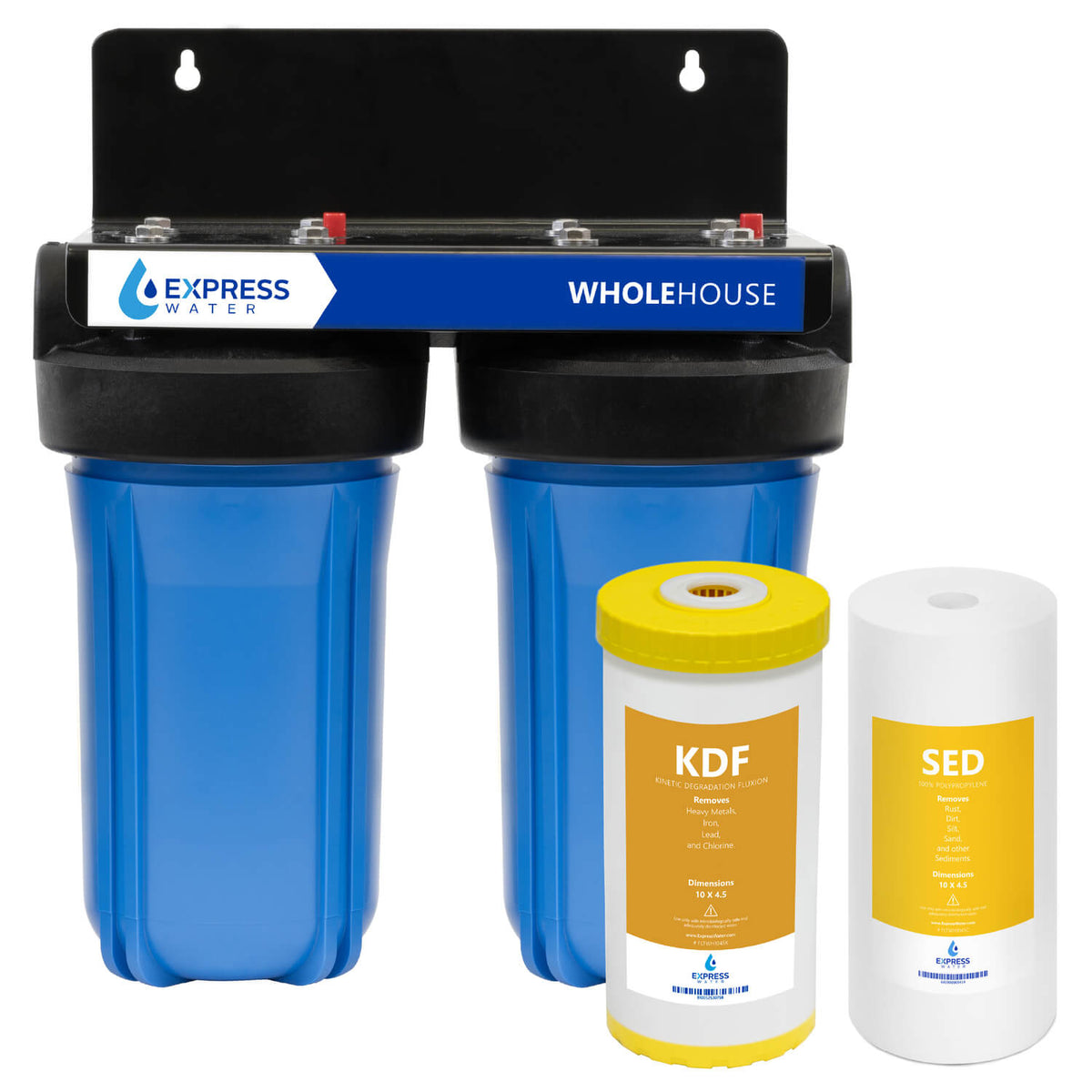 Heavy Metal Whole House 2-Stage 10 x 4.5 Water Filter – Express Water
