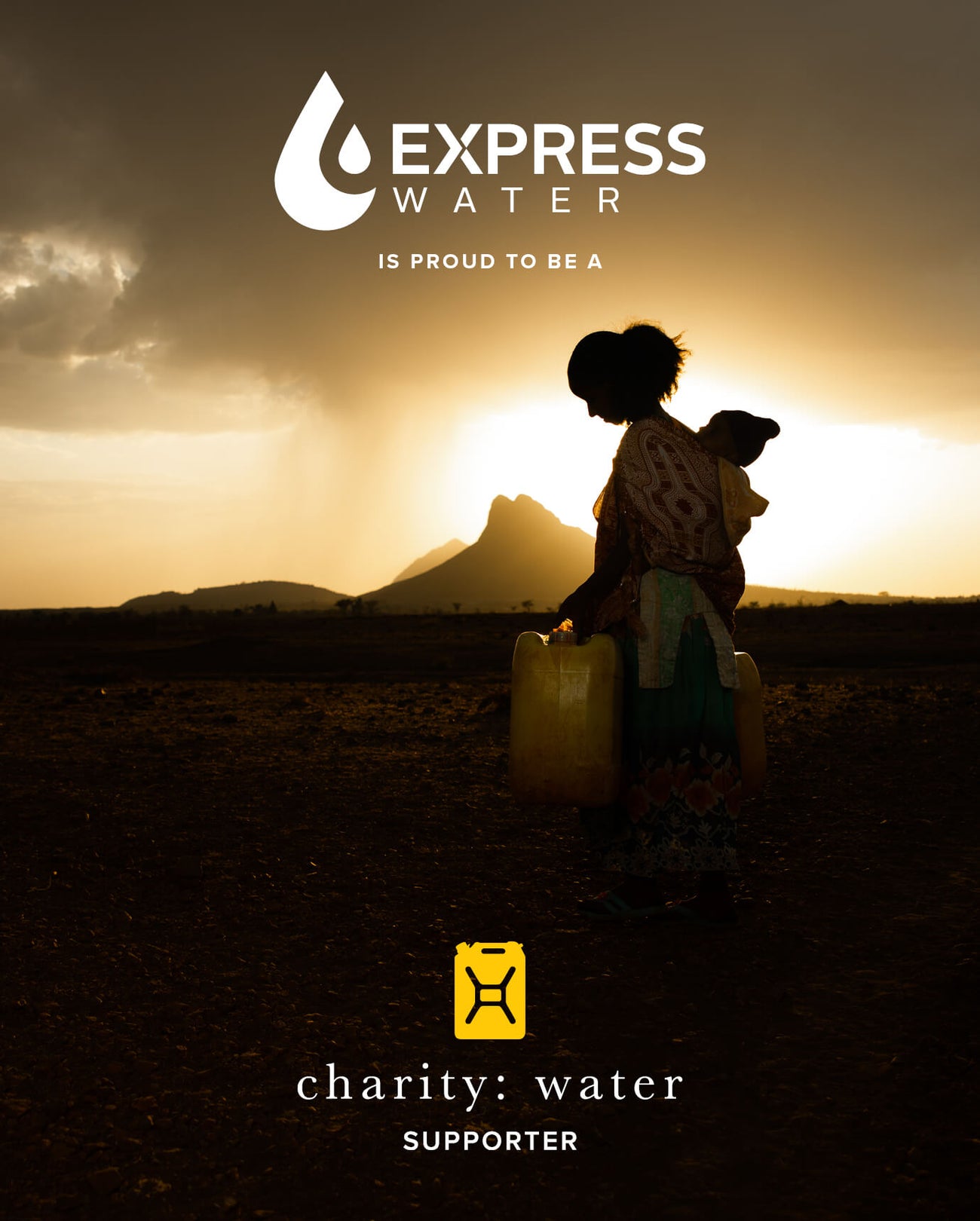 Express Water is proud to be a charity: water Supporter