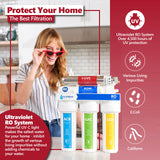 Ultraviolet RO System with modern brushed nickel faucet - ROUV10MBN