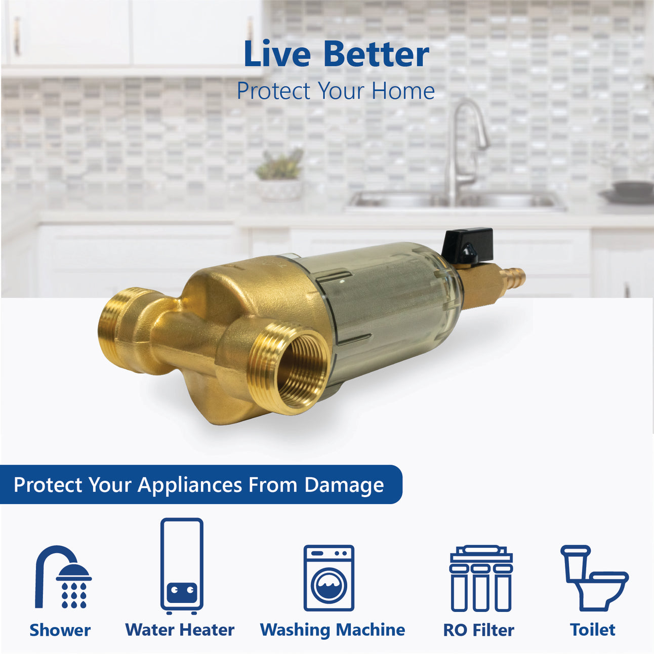 Waterfilter | 5-traps | Incl. kraan en filtercartridges Waterfilter | 5-traps | Incl. kraan en filtercartridges
