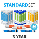3 Year Reverse Osmosis System Replacement Filter Set – 23 Filters with 50 GPD RO Membrane, Carbon, Sediment Filters – 10 inch Size Water Filters - dev-express-water