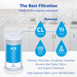 Activated Carbon Block Replacement Filter – ACB Large Capacity Water Filter – Whole House Filtration – 5 Micron – 4.5” x 10” inch