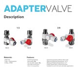 Feed Adapter Valve Quick Connect Fits Both 3/8" & 1/2" - dev-express-water