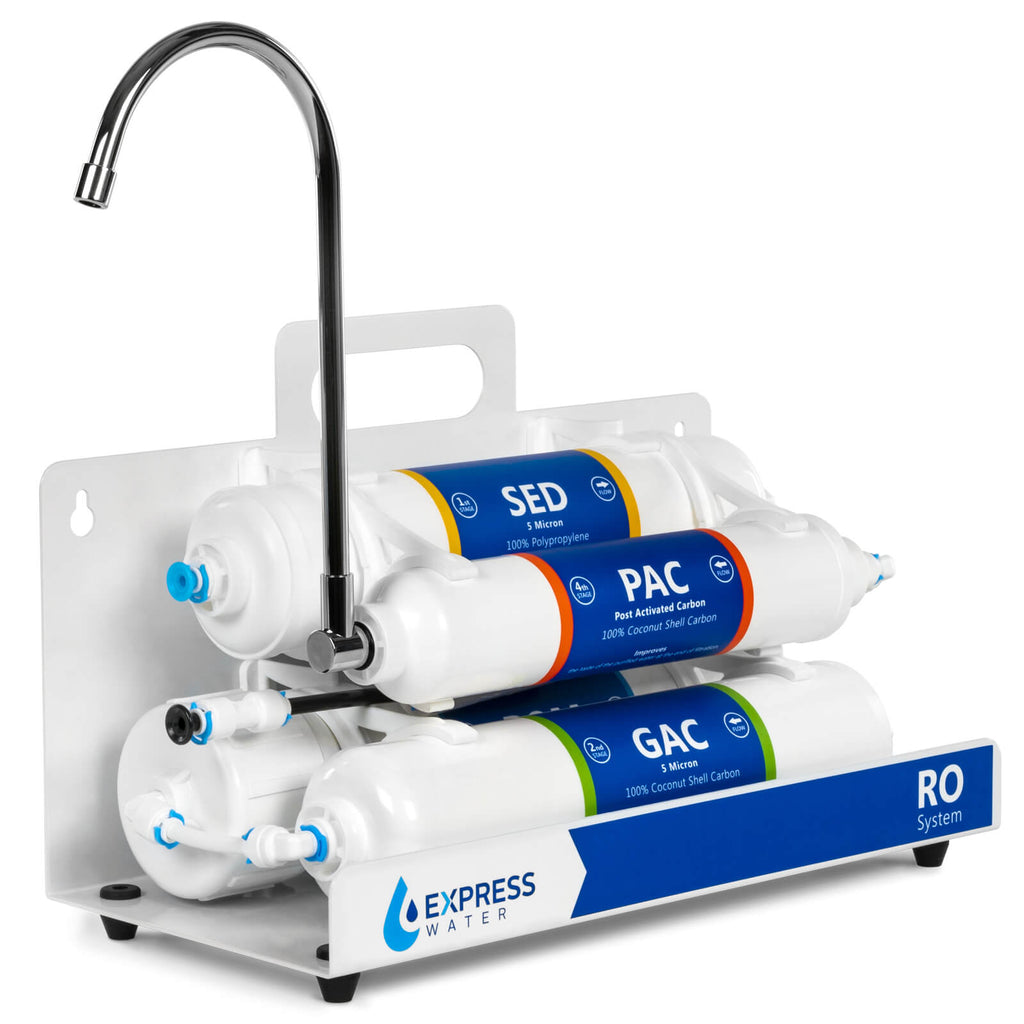 Express Water Sistema de filtración de agua de ósmosis inversa - Sistema de  filtro de agua RO de 5 etapas con grifo y tanque - Filtro de agua debajo