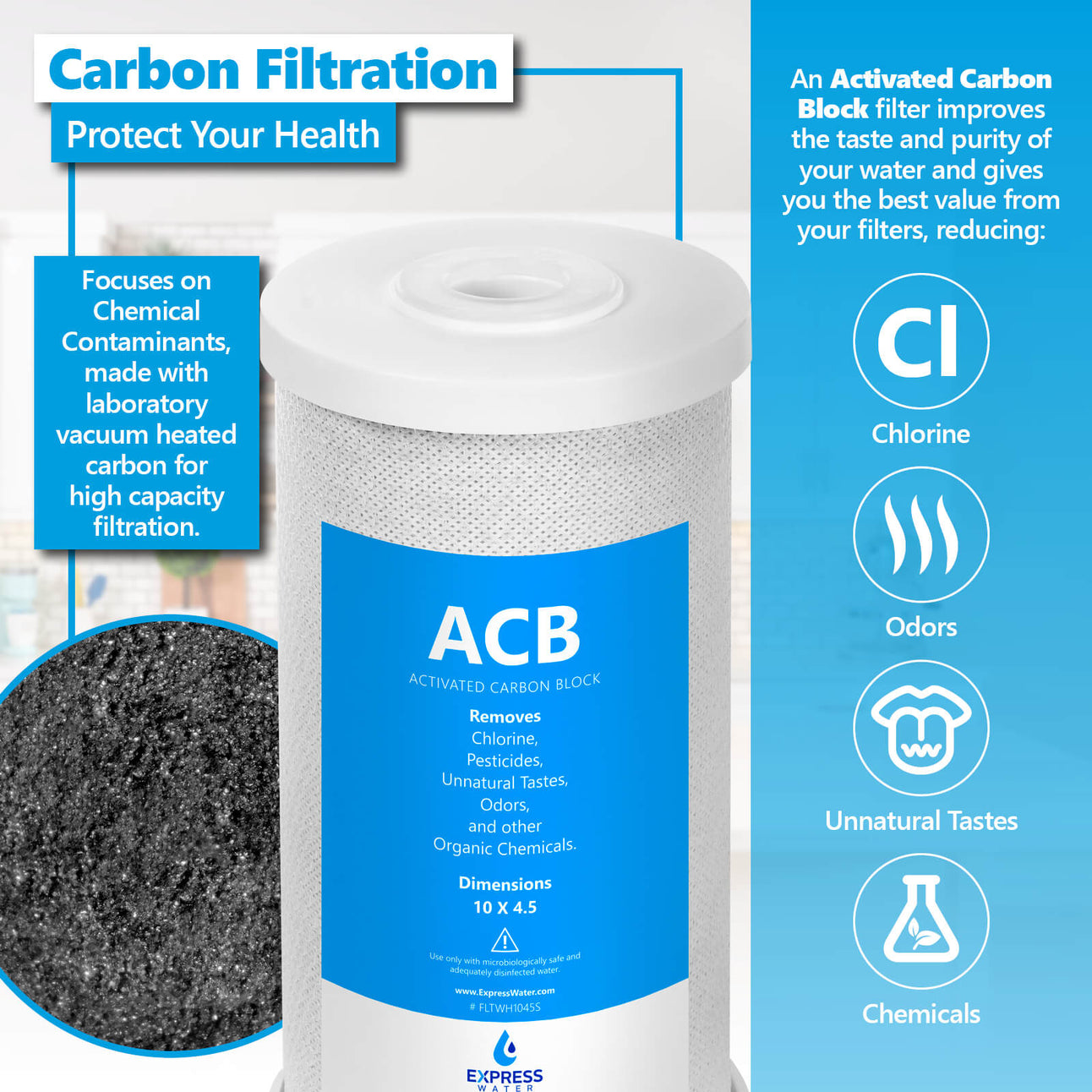 Whole House Filter Set - SED & ACB - 10"x4.5"