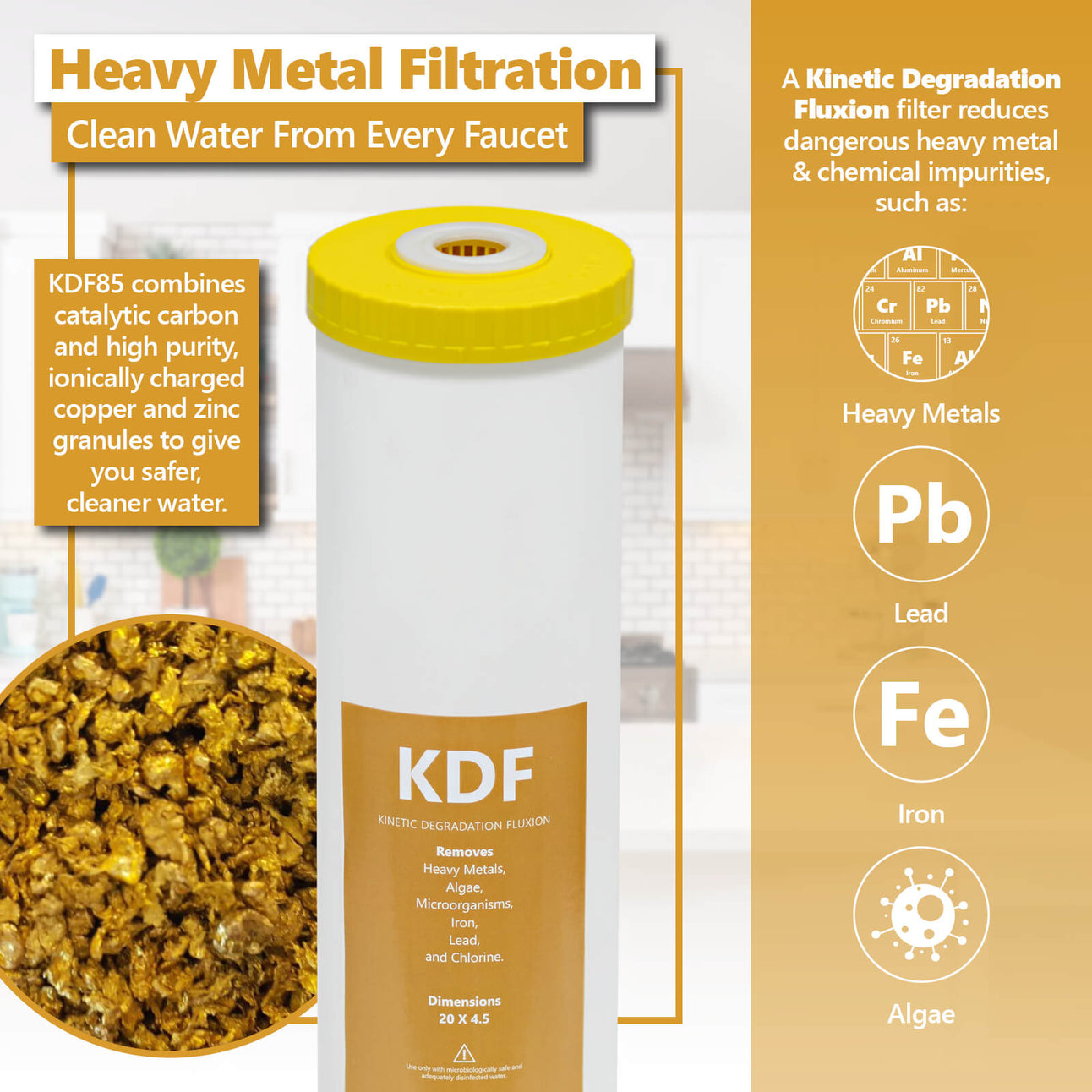Faucet Water Filter Activated Carbon Filtration Kitchen Tap Home Heavy  Metals