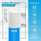 Express Water – Activated Carbon Block Replacement Filter – Whole House Replacement Water Filter – ACB High Capacity Water Filter – 4.5” x 20” inch
