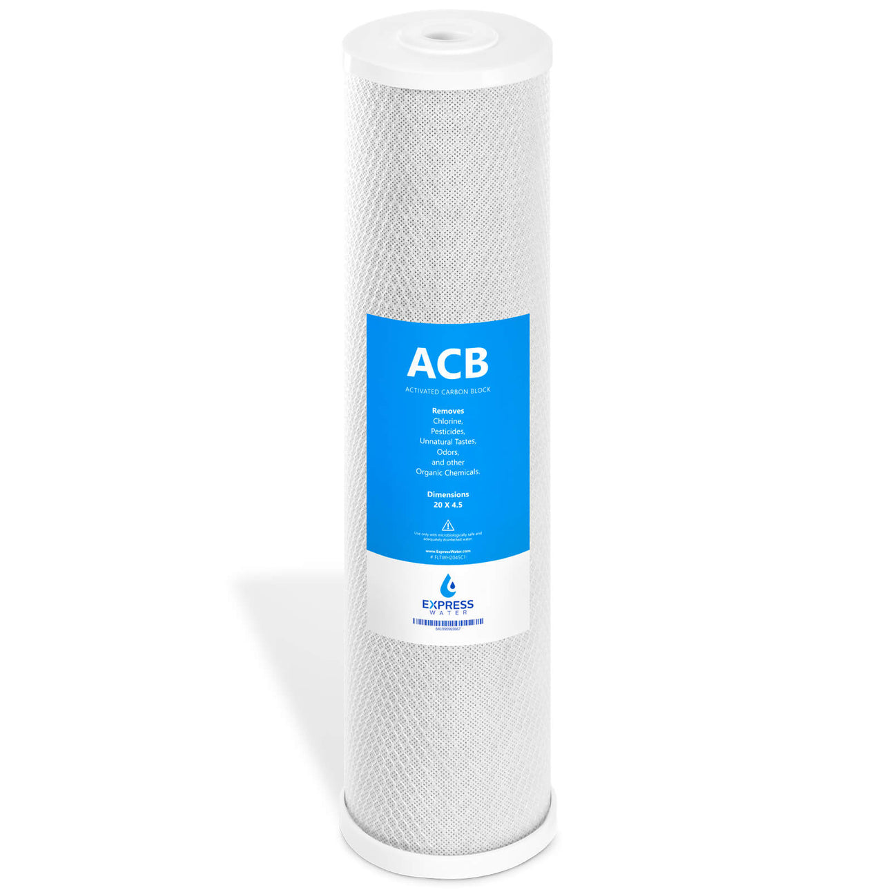 Express Water – Activated Carbon Block Replacement Filter – Whole House Replacement Water Filter – ACB High Capacity Water Filter – 4.5” x 20” inch