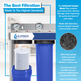 Express Water – Activated Carbon Block Replacement Filter – Whole House Replacement Water Filter – ACB High Capacity Water Filter – 4.5” x 20” inch