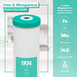 Express Water – Iron & Manganese Replacement Filter – Whole House Iron & Manganese Replacement Water Filter – IRN Zeomangan High Capacity Water Filter – 4.5” x 20” inch