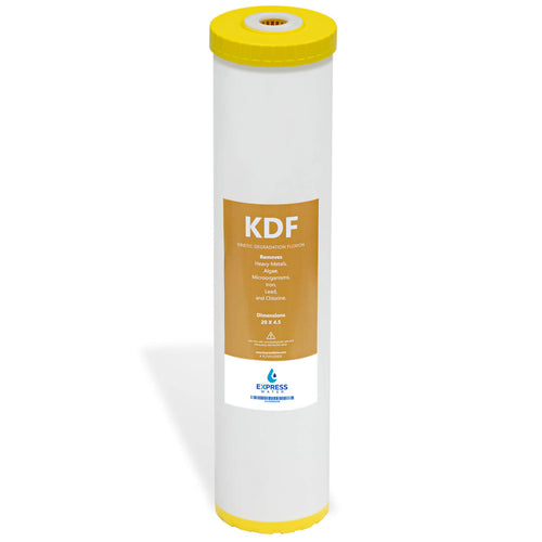 Express Water – Kinetic Degradation Fluxion Replacement Filter – Whole House Heavy Metal Replacement Water Filter – KDF Catalytic Carbon High Capacity Water Filter – 4.5” x 20” inch