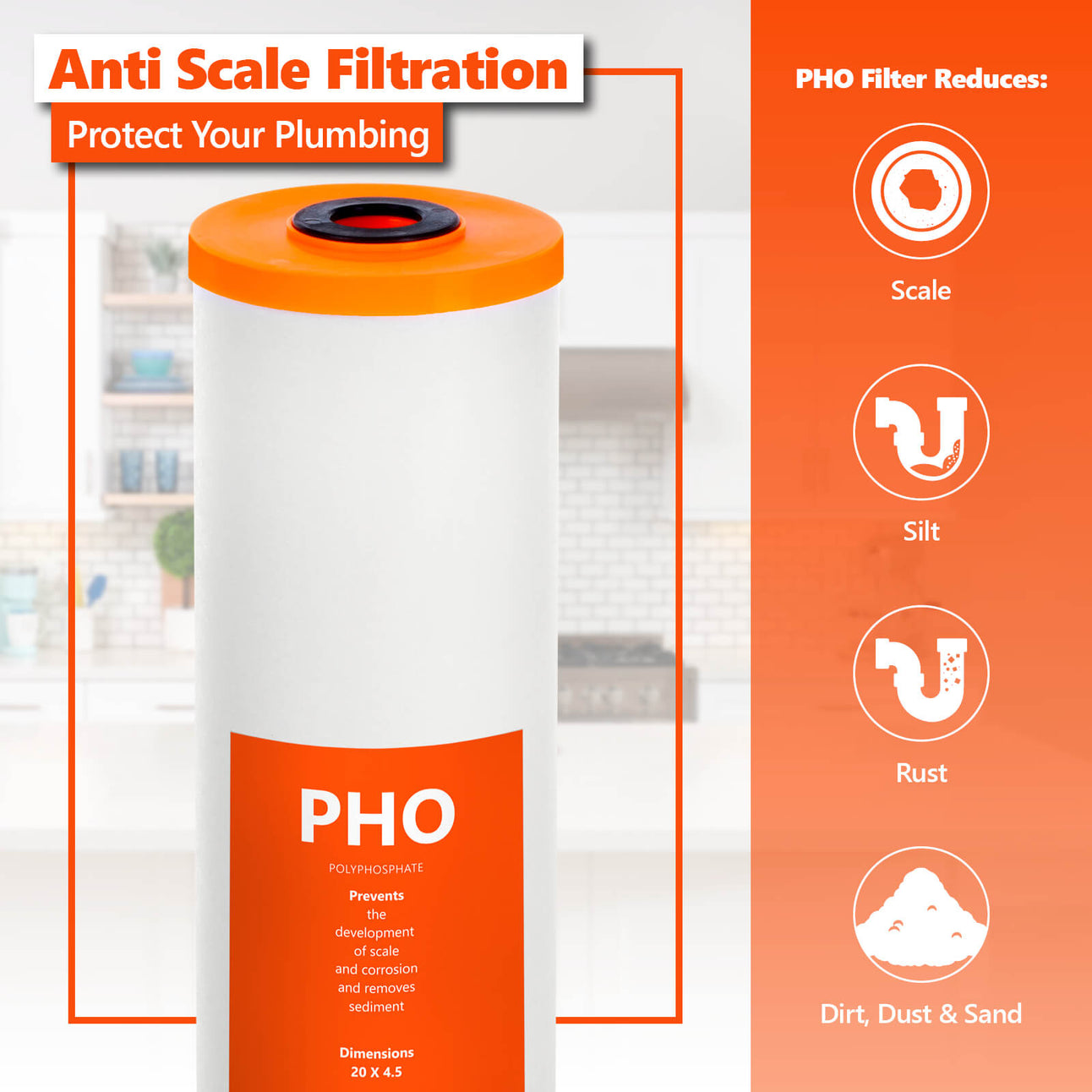 Polyphosphate Whole House Water Filter