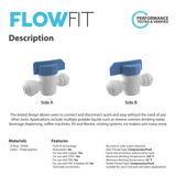 Straight Inline Ball Valve 1/4" Quick Connect Fitting - dev-express-water