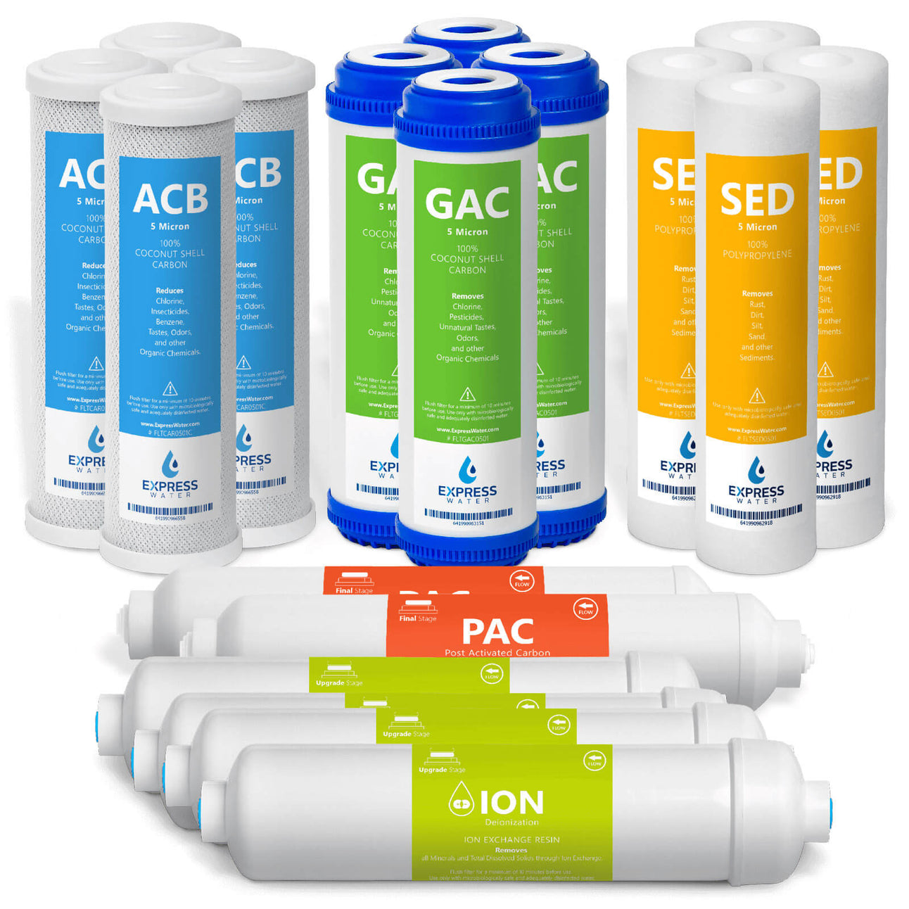 Deionization RO System Filter Set