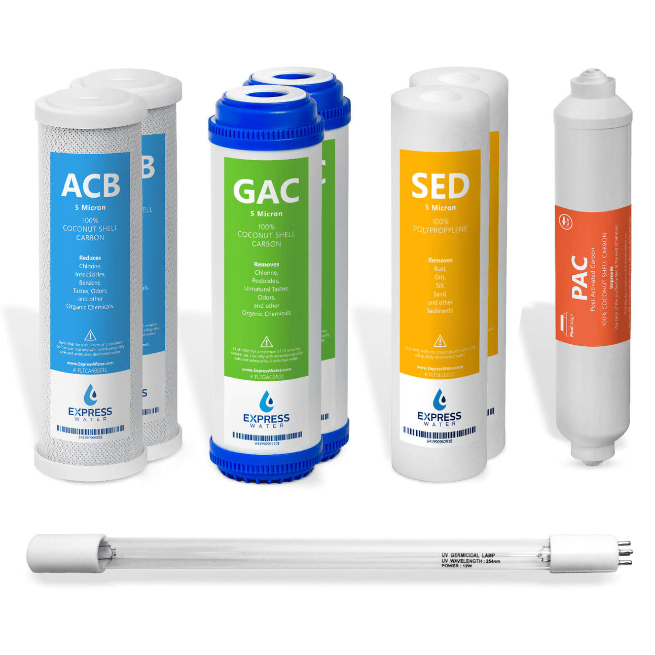 Ultraviolet RO System Filter Set