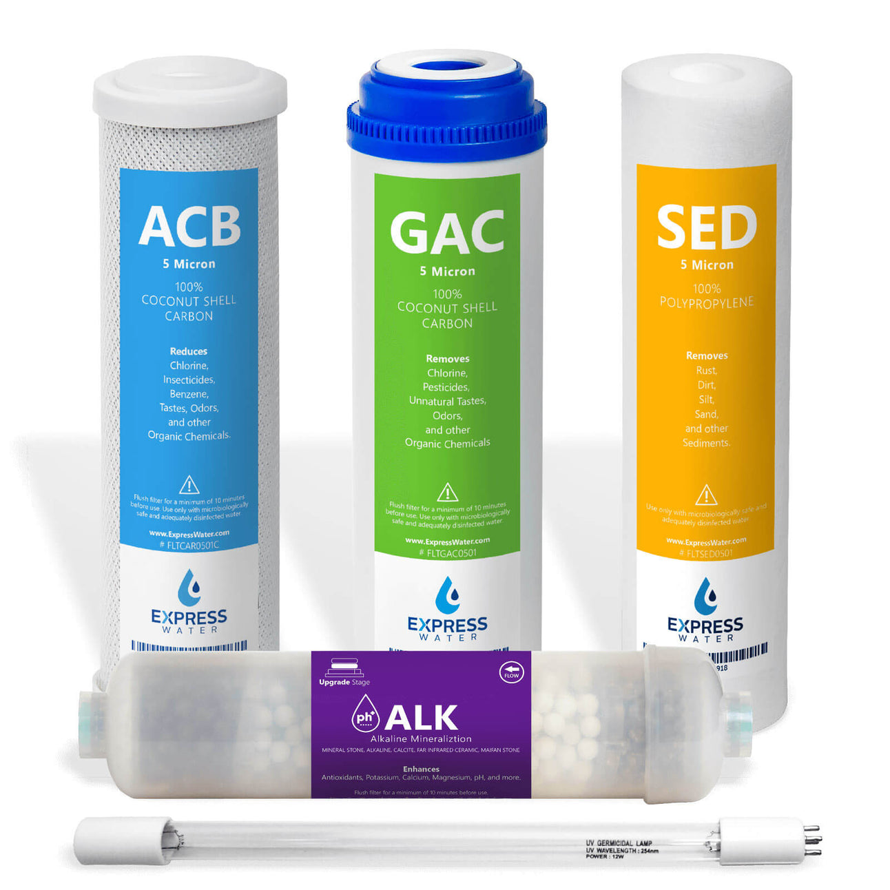 Alkaline & Ultraviolet RO System Filter Set
