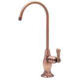 Express Water Deluxe Water Filter Faucet – Brushed Copper Coke-Shaped Faucet – 100% Lead-Free Drinking Water Faucet – Compatible with Reverse Osmosis Water Filtration Systems