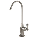 Express Water Deluxe Water Filter Faucet – Brushed Nickel Coke-Shaped Faucet – 100% Lead-Free Drinking Water Faucet – Compatible with Reverse Osmosis Water Filtration Systems - PRTFCT14001DBN