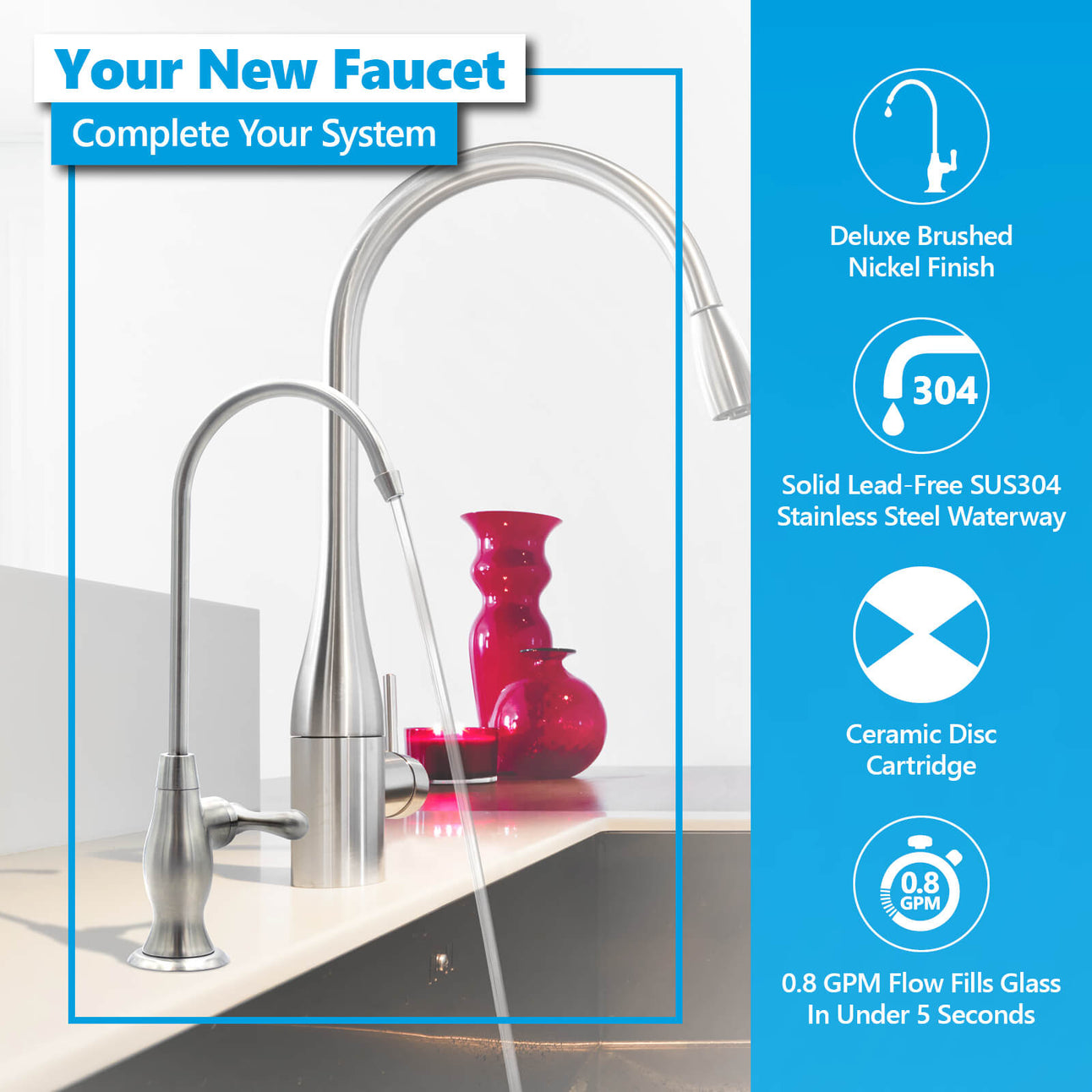 Brushed Nickel RO Faucet | Water Conditioning, Inc Brushed Nickel RO Faucet | Water Conditioning, Inc