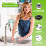 Express Water Modern Water Filter Faucet – Brushed Nickel Faucet – 100% Lead-Free Drinking Water Faucet – Compatible with Reverse Osmosis Water Filtration Systems - PRTFCT14001MBN
