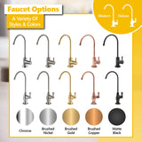 Express Water Modern Water Filter Faucet – Brushed Nickel Faucet – 100% Lead-Free Drinking Water Faucet – Compatible with Reverse Osmosis Water Filtration Systems - PRTFCT14001MBN