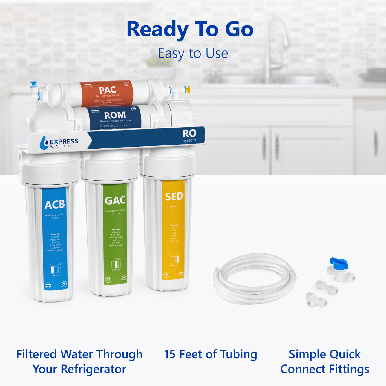 Metpure 1/4 & 3/8 Ice Maker installation Kit For Reverse Osmosis Systems  & Water Filter Fridge Ice Maker Line with 25' Feet Tubing and Inline valve