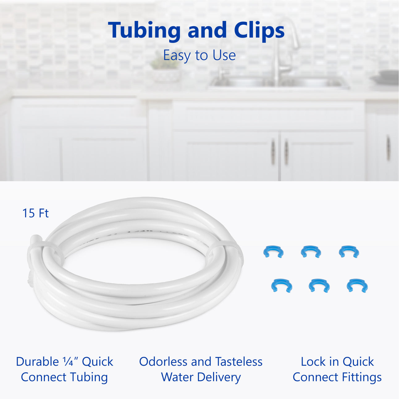 PureSec IMK01 Ice Maker Water Line Kit 3/8&1/4 Fridge Water Line  Connection DIY Kit for Connecting Reverse Osmosis Water Filtration System  to