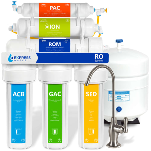 Deionization RO System with deluxe brushed nickel faucet - RODI10DBN
