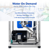 2000 GPD Commercial Reverse Osmosis Water Filtration System – 3 Stage High Capacity RO Filtration – Includes Pump, Gauges, Membrane - dev-express-water
