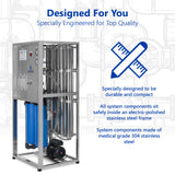 8000 GPD Commercial Reverse Osmosis Water Filtration System – 6 Stage High Capacity RO Filtration – Includes Pump, Gauges, 4 Membranes - dev-express-water
