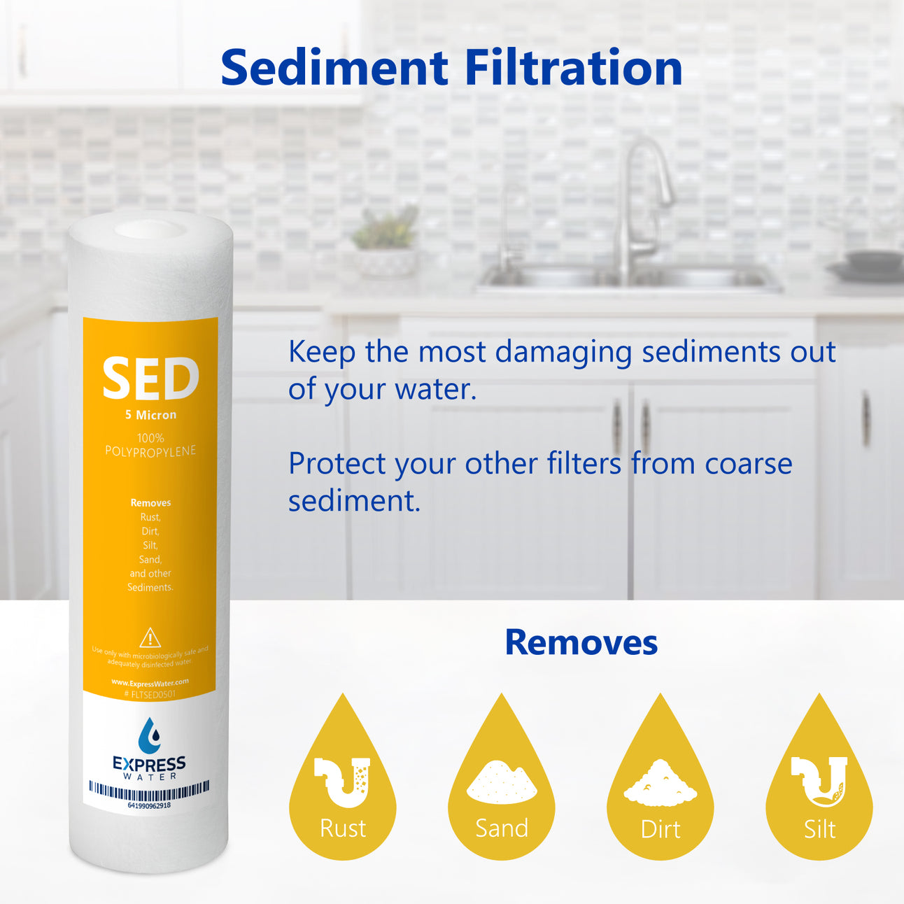 10" Water Filtration Pre-Filter Replacement Cartridge Price In - Foto 4