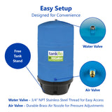 tankRO – RO Water Filtration System Expansion Tank – 20 Gallon Water Tank – Large Reverse Osmosis Water Storage Pressure Tank - GTS20
