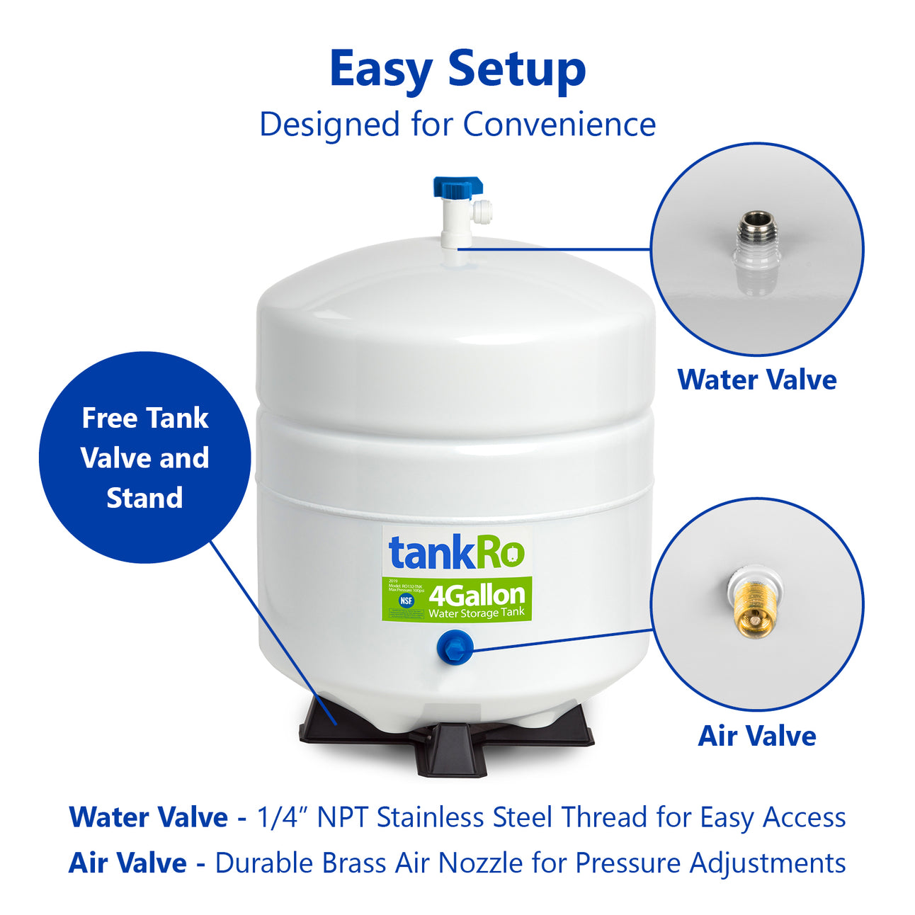 TankRO 4-Gallon RO Expansion Tank - Optimal Water Storage