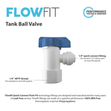Tank Ball Valve 1/4" Quick Connect Fitting - dev-express-water