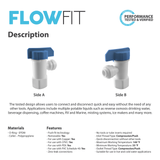 Tank Ball Valve 1/4" Quick Connect Fitting - dev-express-water