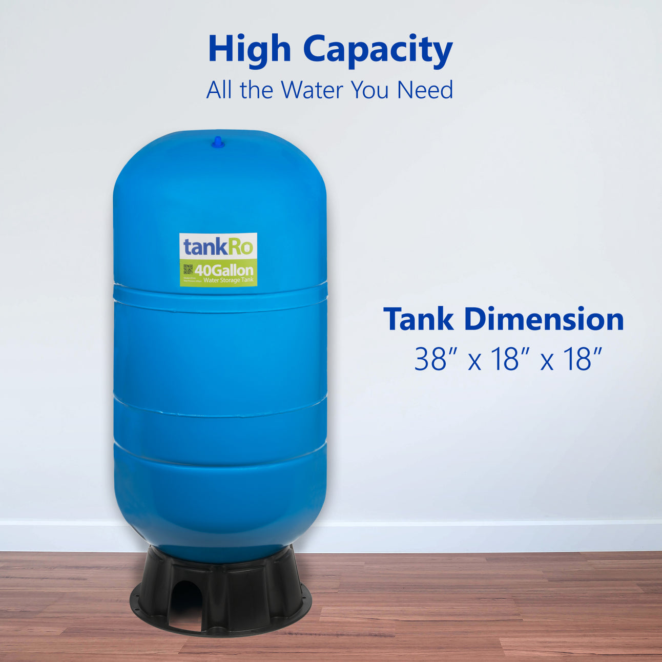 40 Gallon RO Expansion Tank – Large Reverse Osmosis Water Storage Pressure Tank by tankRO – with FREE Tank Ball Valve - dev-express-water