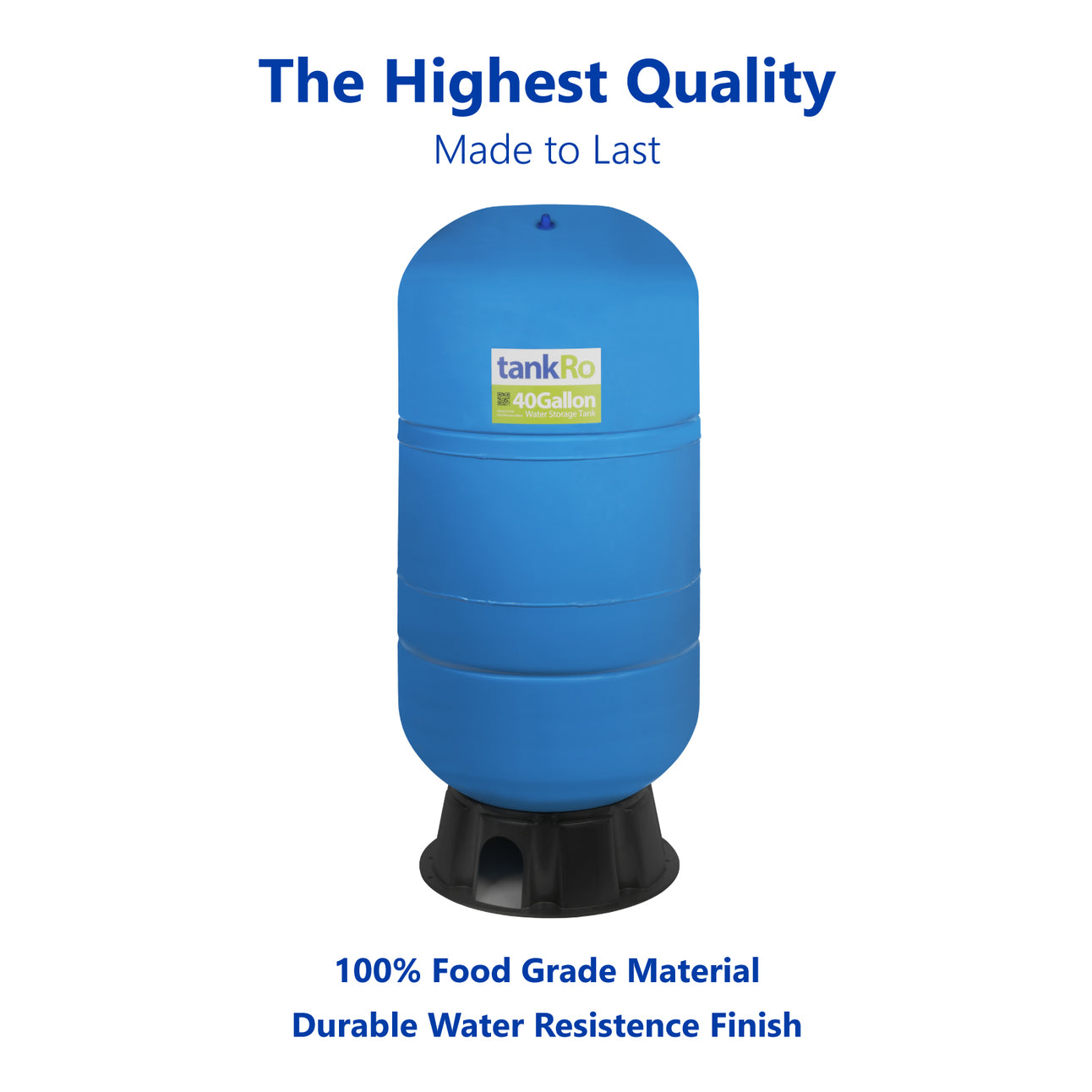 40 Gallon RO Expansion Tank – Large Reverse Osmosis Water Storage Pressure Tank by tankRO – with FREE Tank Ball Valve - dev-express-water