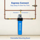 Whole House Water Filter System 1 Stage Carbon Filtration 4.5" x 20" Inch - dev-express-water